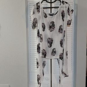 Day of the Dead print blouse